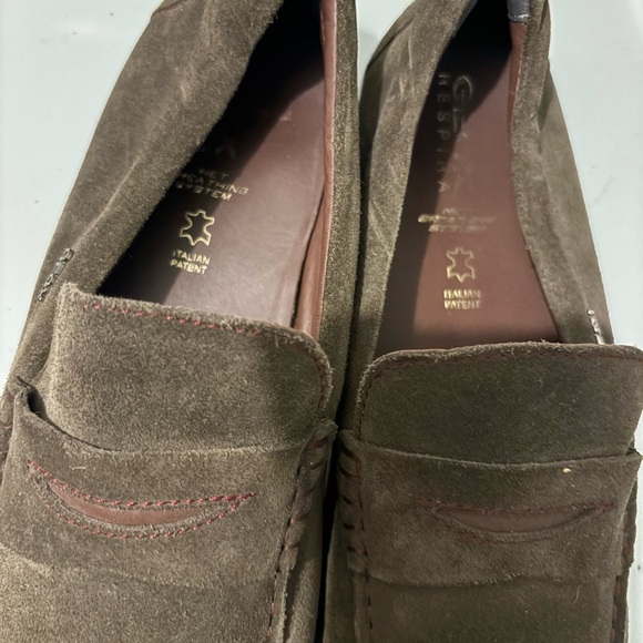 Geox Chocolate Suede Slip-On Loafers - Picture 4 of 5